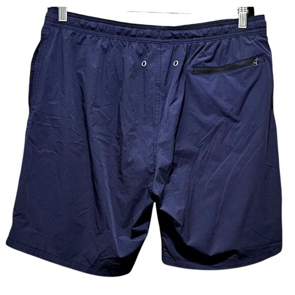 Calvin Klein Men's Navy Swimwear Shorts With Elastic Waist & Zipper Pocket Large - Picture 2 of 7